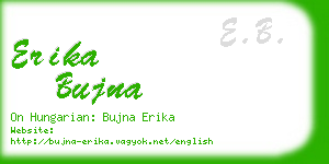 erika bujna business card